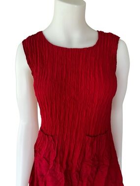 Alquema Smash Pocket Dress Size 1 Small-Medium Crinkly Lagenlook